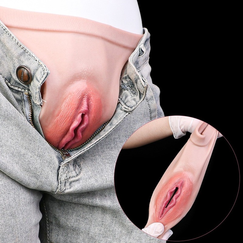 Crossdresser Silicone Thong Realistic Fake Vagina Pants Intimate Sex Toy Wear