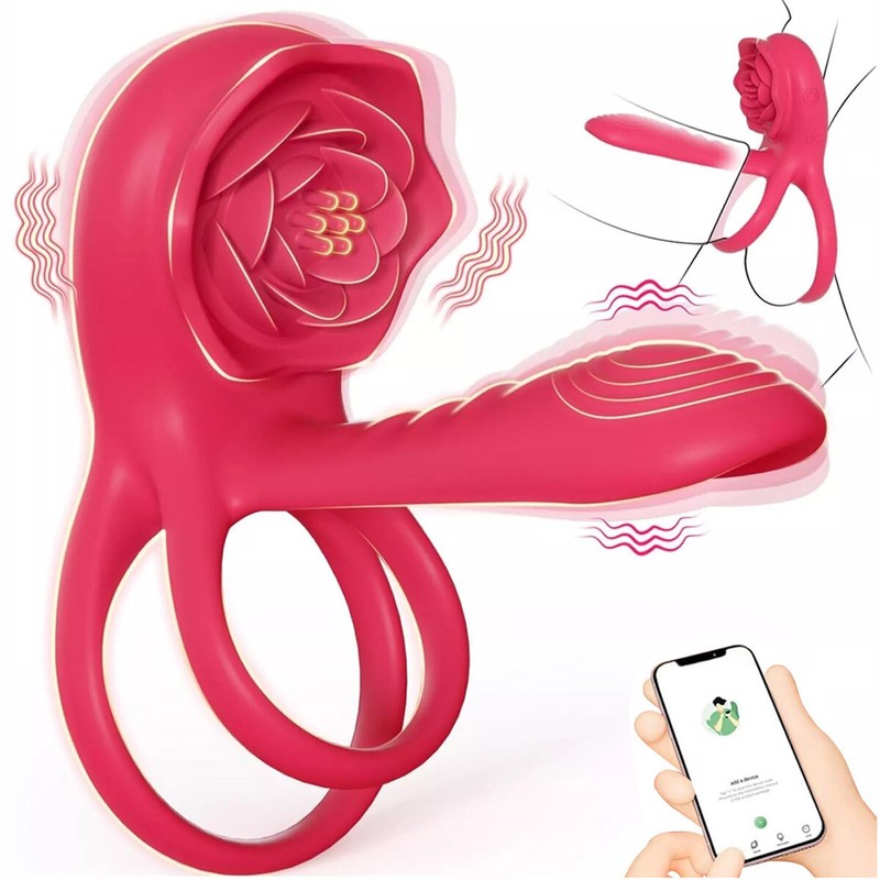 Penis Cock Ring Vibrator G-Spot Dildo Massager Sex Toys For Women Men Couples