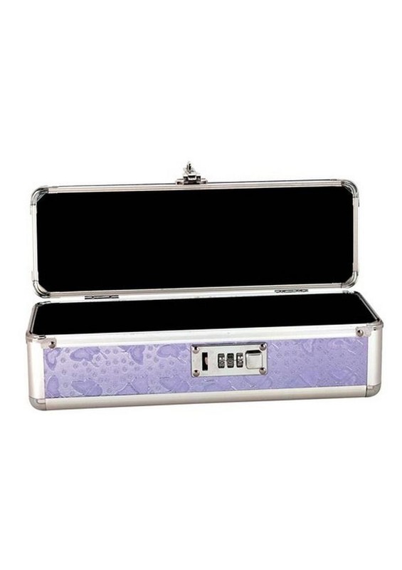 Lockable Vibrator Case with Handle To Hold Sex Toys Small Purple PVC Covering gallery