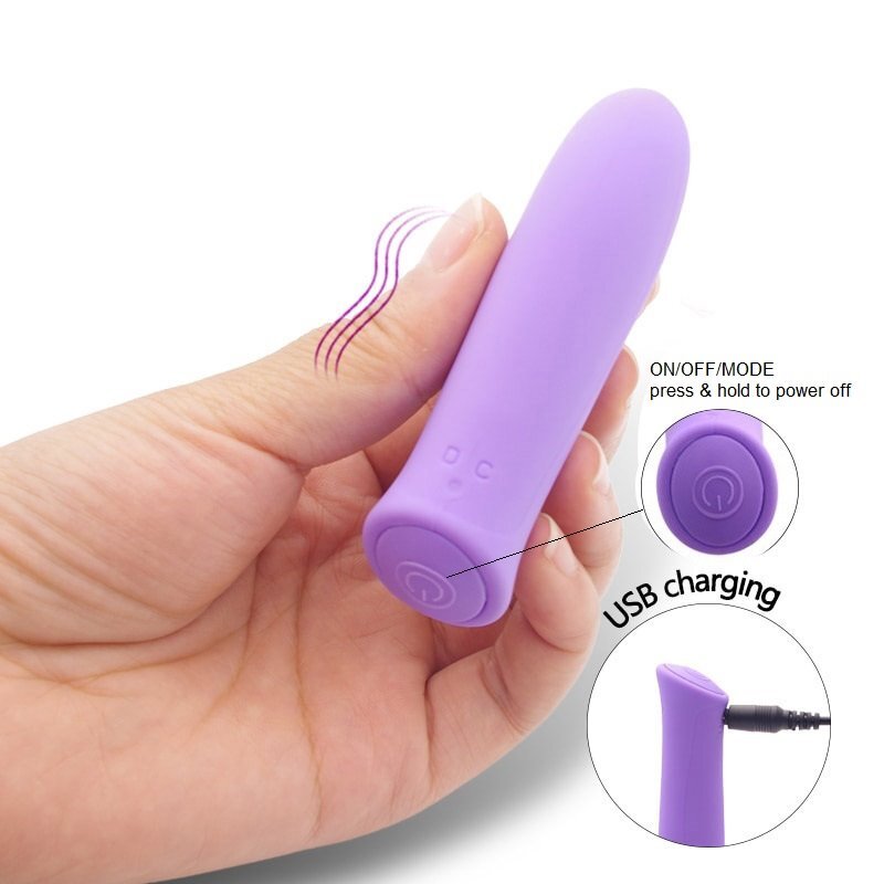 Wireless Rechargeable Mini Vibrating Bullet Vibrator Foreplay Sex Toy for Couple gallery
