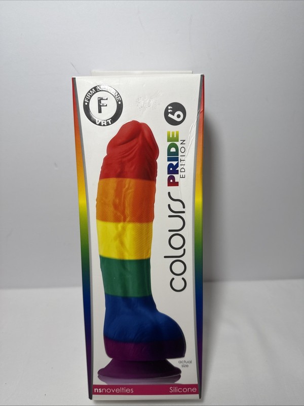 NS Novelties Colours Rainbow Pride Edition 6&Prime; Dildo – Silicone Dong w Balls