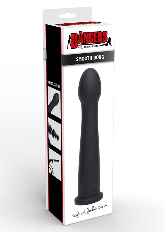 Bangers Smooth Dong Easy-Lock Dildo Black Flexible Silicone Soft Smooth gallery