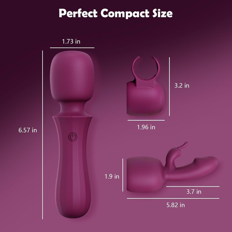 Dual Attachment Wand Vibrator for Enhanced Pleasure and Sensual Experiences gallery
