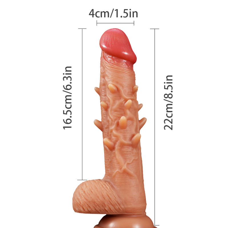 2Size Flexible Silicone Spike Reusable Bump Dildo Anal Plug Masturbator Penis gallery