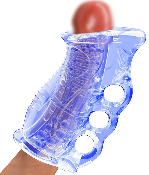 Open-Ended Penis Portable Pocket Pussy Stroker Textured Anal Vagina Men Sex Toys