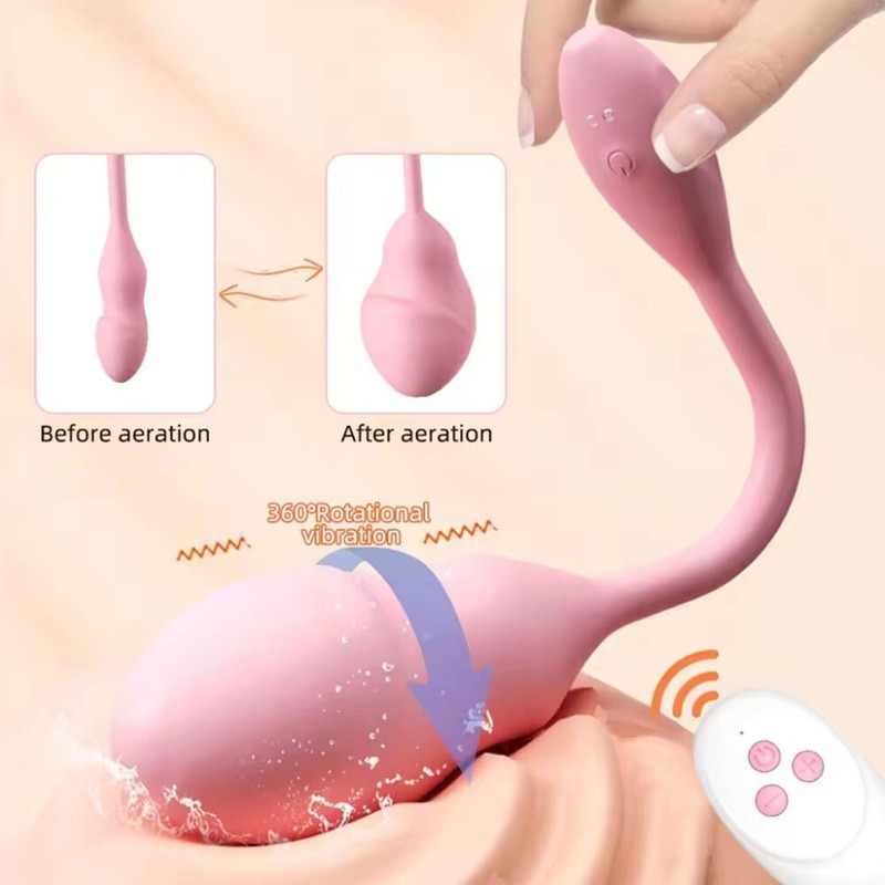 Inflatable Vibrator Bead ball Wireless Remote Anal Plug Dilator Adult Sex Toy