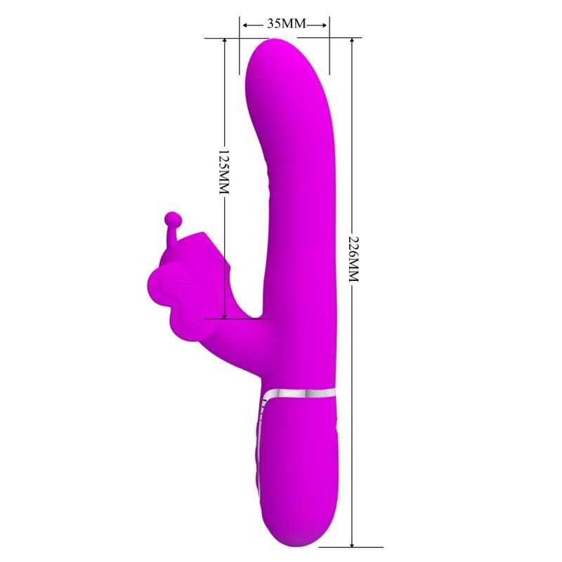 Pretty Love - 4 in 1 Fuchsia Silicone Multifunction Rabbit Vibrator gallery
