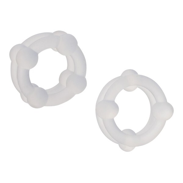 Cal Exotics Alpha Ring Liquid Silicone Double Stacker Clear - Penis Cock Ring gallery