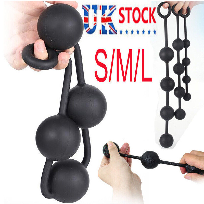 S/M/L Size Silicone Ball Anal Plug Beads Butt Plug with Pull Ring for Women Men gallery