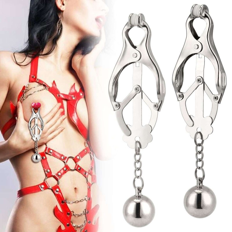 Nipple Clamps with Chain Breast Clip Clamp bdsm Bondage Metal Sex Toys for Women