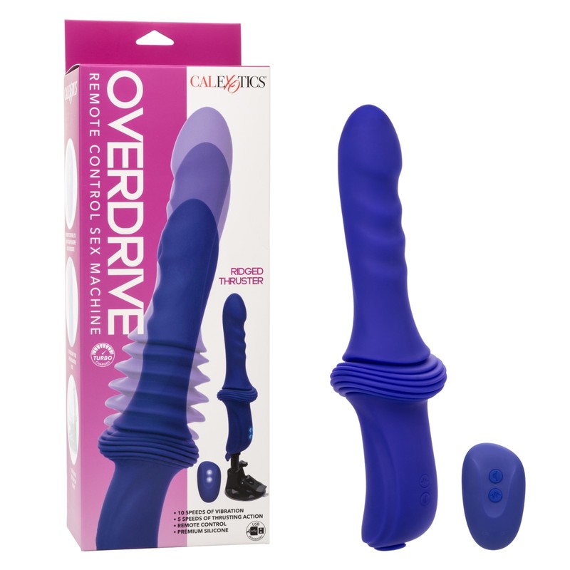 Overdrive Remote Control Sex Machine Ridged Thruster 10 Speeds Premium Silicone