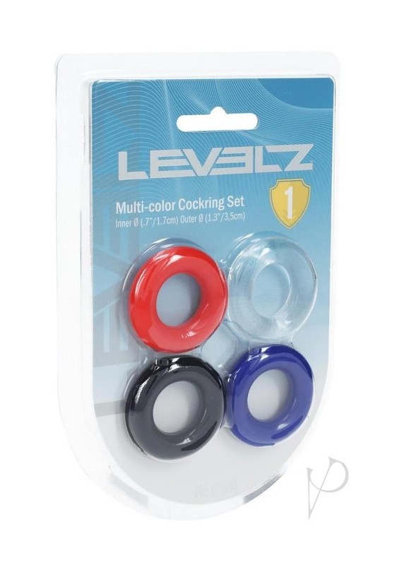 Levelz Colored Cock Rings (Set of 4) – Multiple Colors