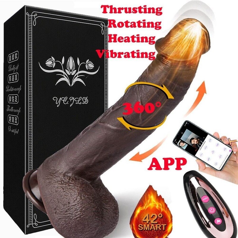 Realistic Thrusting Dildo Vibrator Rocking Heating APP Sex Toys for Women US gallery
