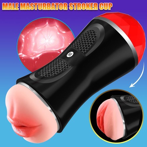 2in1 Realistic Oral Vagina Pocket Pussy Lifelike Male Masturbator Sex Toys Men gallery