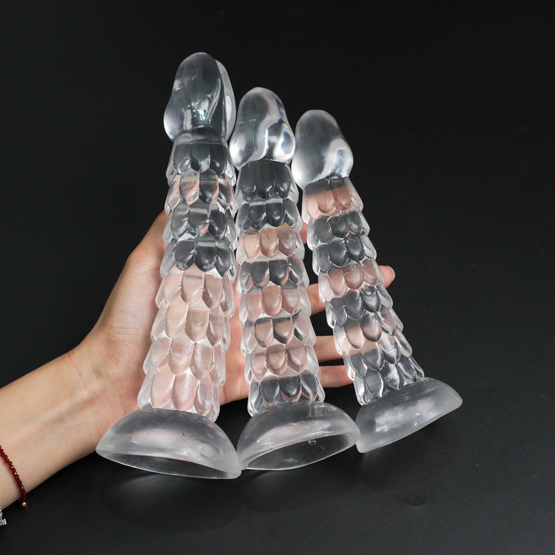 S/M/L Dragon Scale Tentacle Dildo Short Anal Plug Suction Cup Butt Plug Sex Toy gallery