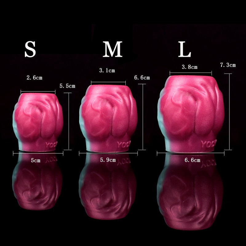 Soft Silicone Knot Dildo Penis Sleeve Enlargement Cock Ring Strechable Sex Toys gallery