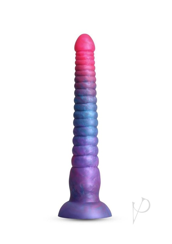 Colours Stacked Silicone Dildo 9in - Pink/Blue gallery