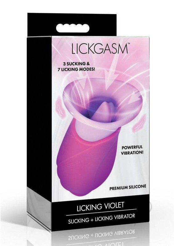 Lickgasm Licking Violet Sucking Licking Rechargeable Silicone Vibrator –