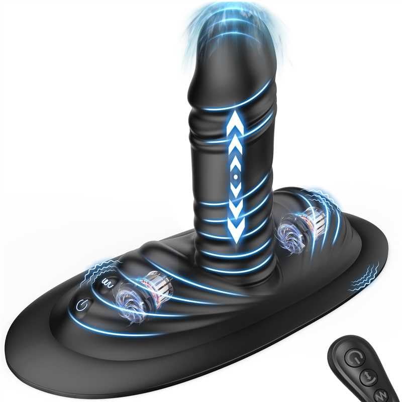 Prostate Massager Anal Dildo Toys, BEISAR Grinder Butt Plug Male Balck