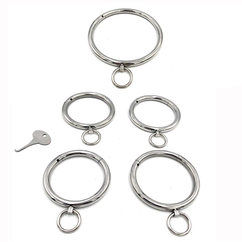 Wrist Ankle Cuff Neck Collar Restraint Binding Metal Handcuff Couples Game Tool