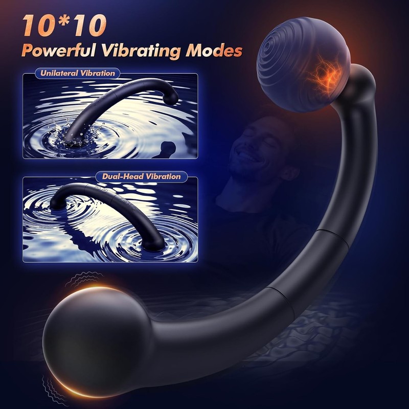 Vibrating Prostate Massager Stick, Butt Plug Adult Anal Toys Male Sex Toys for M gallery