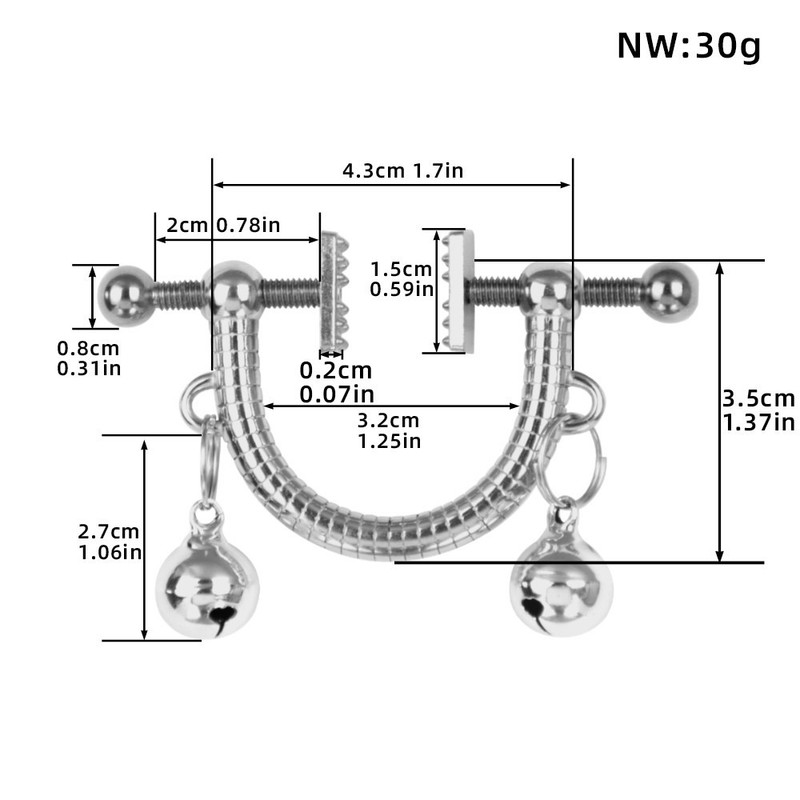 Nipple Clamps With Chain For BDSM Women Breast Clips Chest Restraint Enhancer gallery