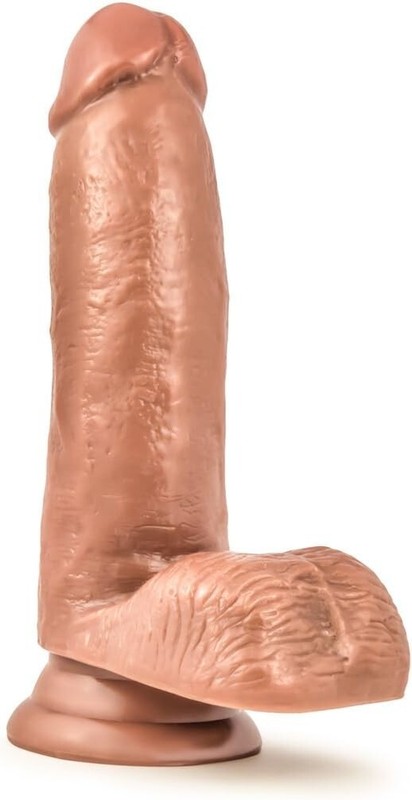 Eden 6" Realistic Flexible Dildo Cup Balls Strap-On Harness G-spot Anal Sex Toy gallery