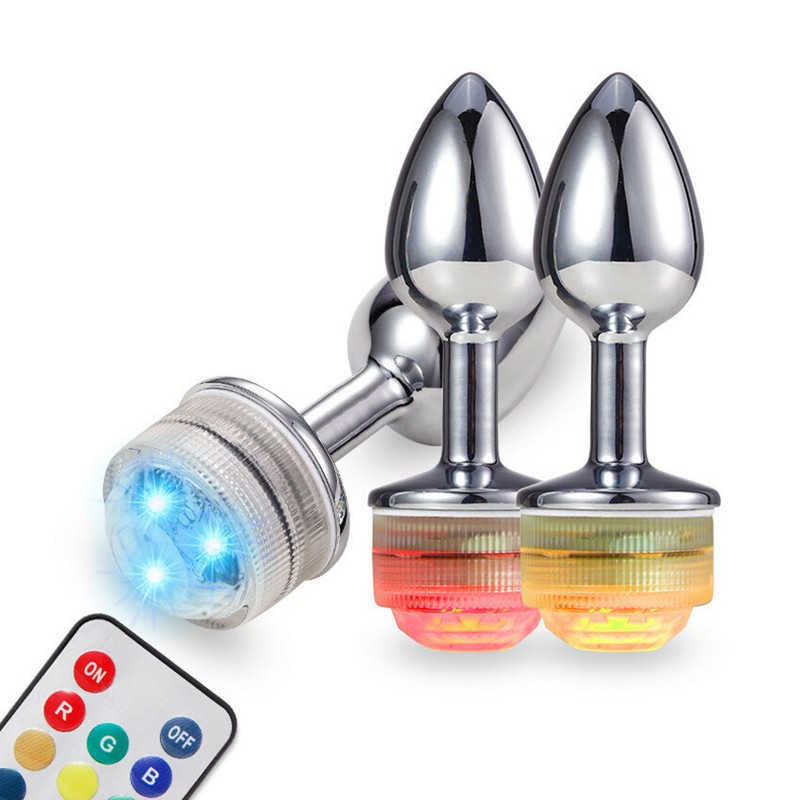 Anal Beads Butt Plug Ass Stopper with LED Light Tail Adult Sex-Toy Cosplay Games gallery
