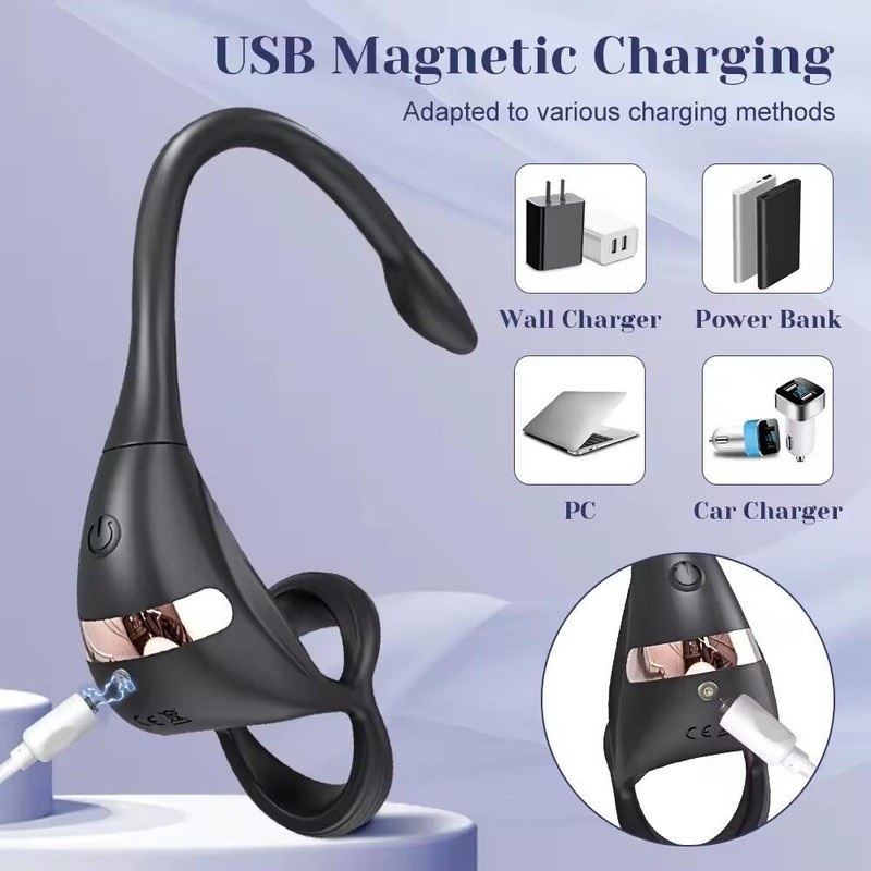 Penis Cock Ring Anal Vibrator Butt Plug Male Prostate Massager Sex Toys 2Style gallery