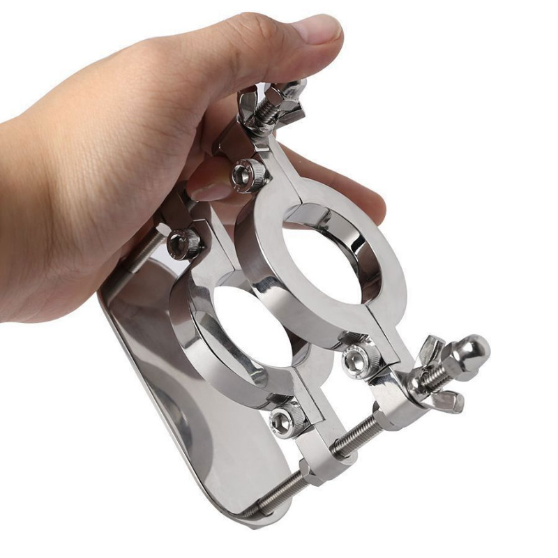 Stainless Steel Spike Ball Stretcher Bondage CBT Ball Crusher For Penis Clamp gallery