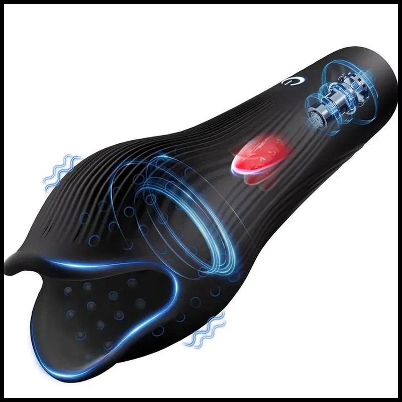 Glans Trainer for Men Powerful Vibrating Penis G Spot Masturbator Soft Fingertip