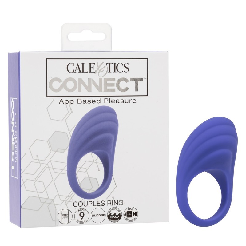 Connect App-Controlled Vibrator Based Couples Ring Purple