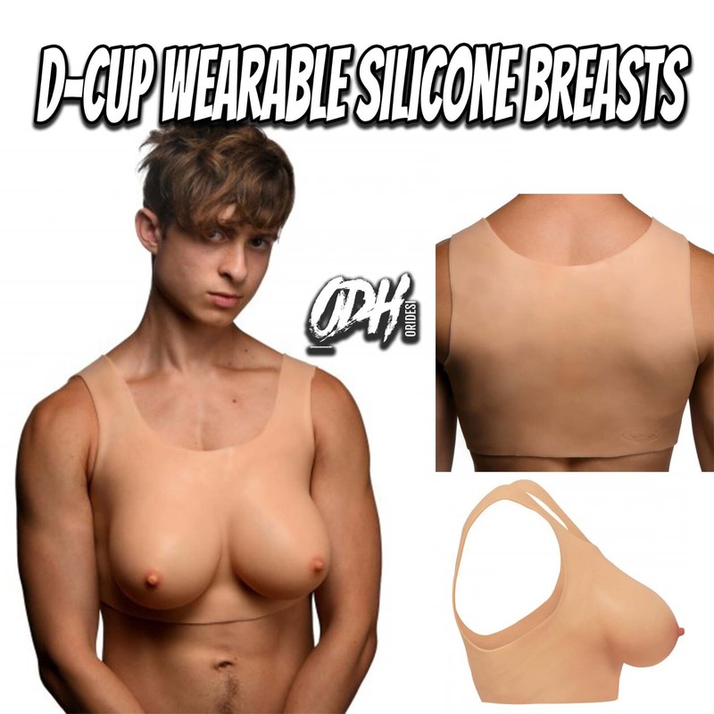 D-Cup Wearable Silicone Breasts Prosthetic Crossdresser Realistic Breastplates