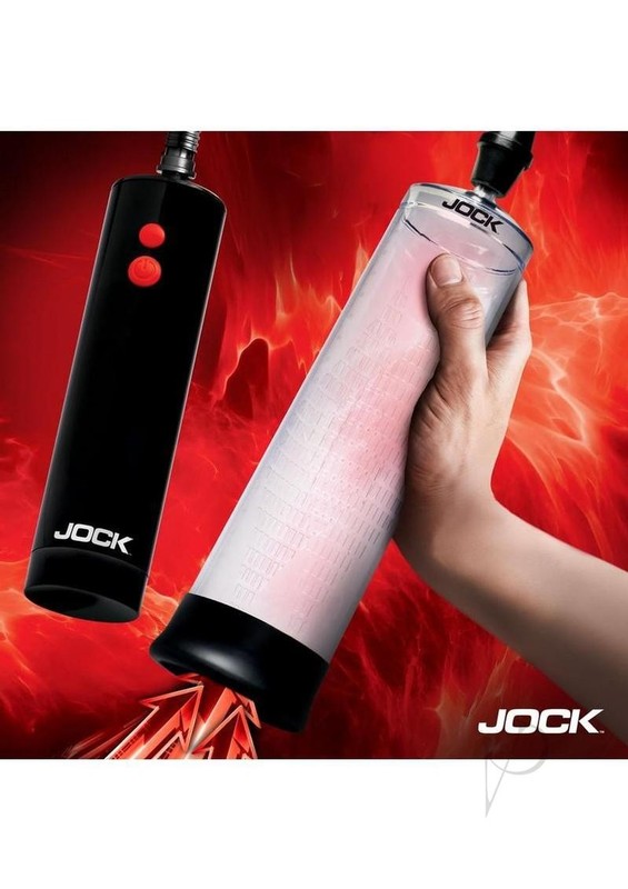 Jock Power Up Automatic Rechargeable Penis Pump Clear Cylinder Black Xr Curve gallery