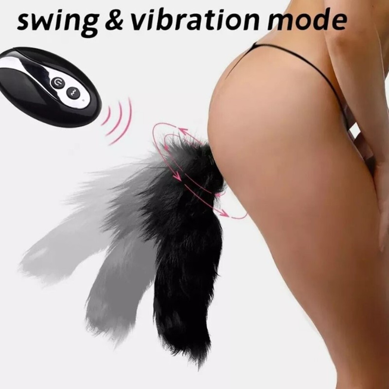 BDSM Fox Tail Anal Butt Plug Vibrator Cosplay Fun G-spot Dildo Sex Toy for Women gallery