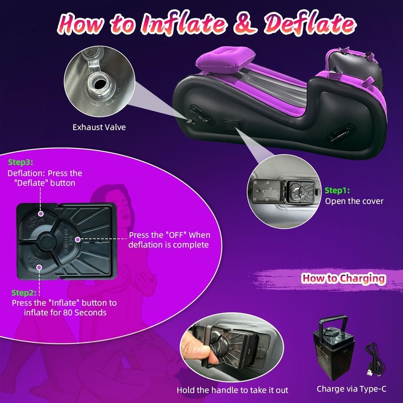 Sex Sofa, Automatic Inflatable Sex Chair for G Spot Position, Sex Furniture f... gallery