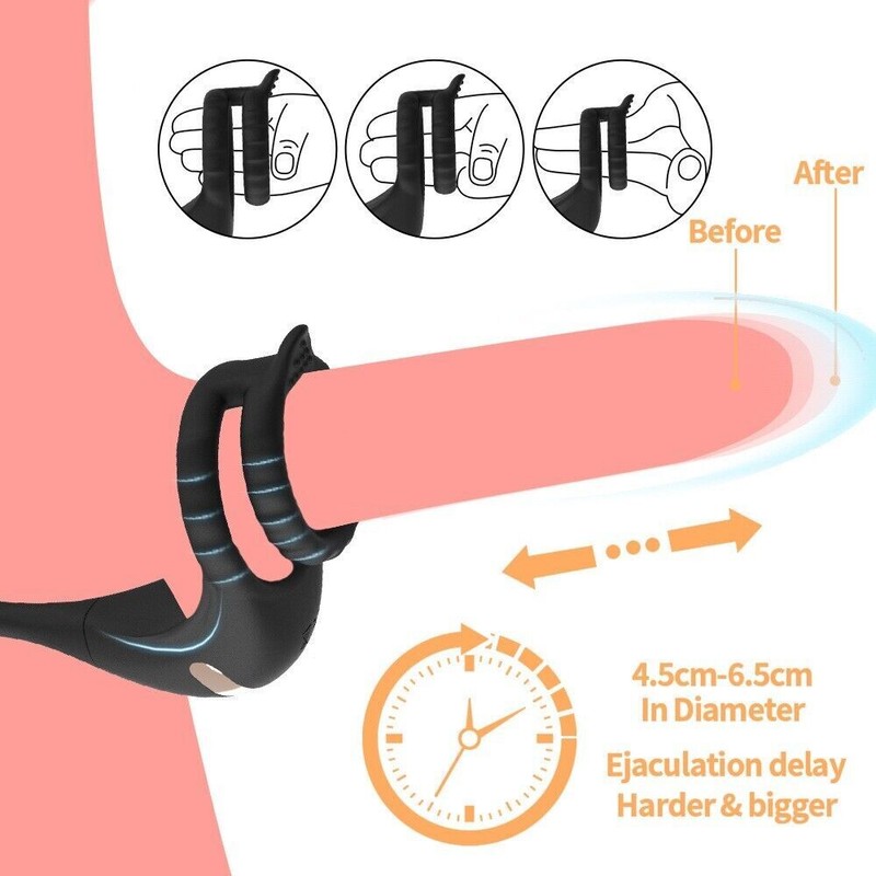 Bullet Vibrator Cock Ring Anal Butt Plug Male Prostate Massager Taint Stimulator gallery