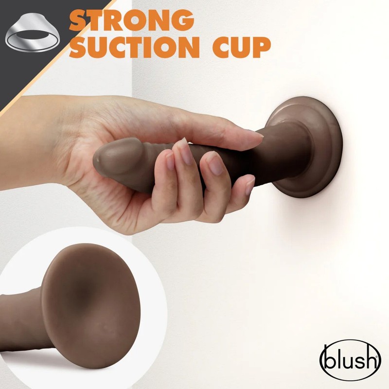 Dr Skin Glide 7.5&Prime; Self Lubricating Black Realistic Dildo Dong with Suction Cup