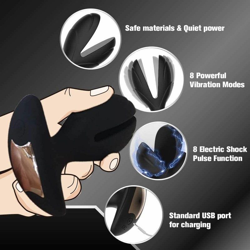 Silicone Electric Anal Butt Plug Vibrator Prostate Massager Dildo Anus Sex Toys gallery