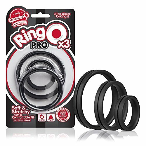Ringo Pro X3 Silicone Cock Rings Set Waterproof Black 3 Piece Pack