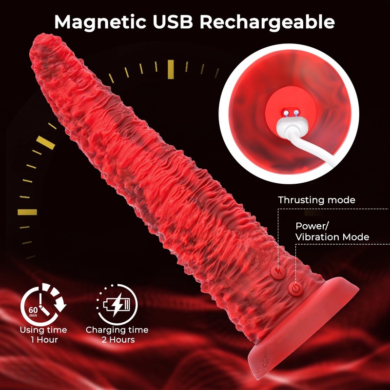 Wireless Remote Tentacle Monster Dildo with Thrusting Tongue Vibrator for G-Spot gallery