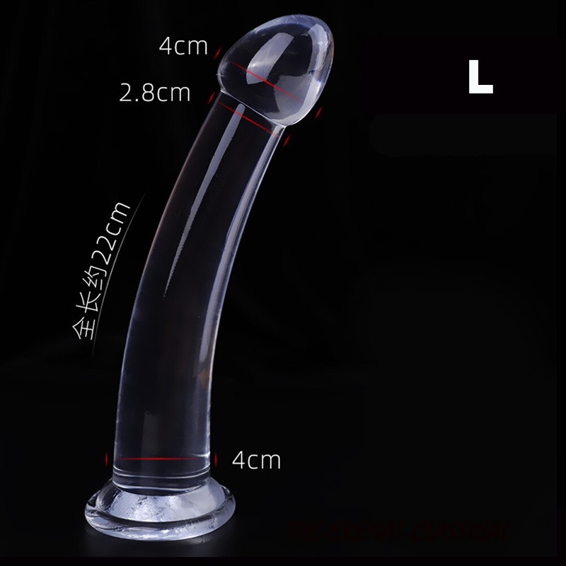 3 Sizes Transparent Anal Dildo Strap On Gode Realistic Penis Big Dick Sex Toys gallery