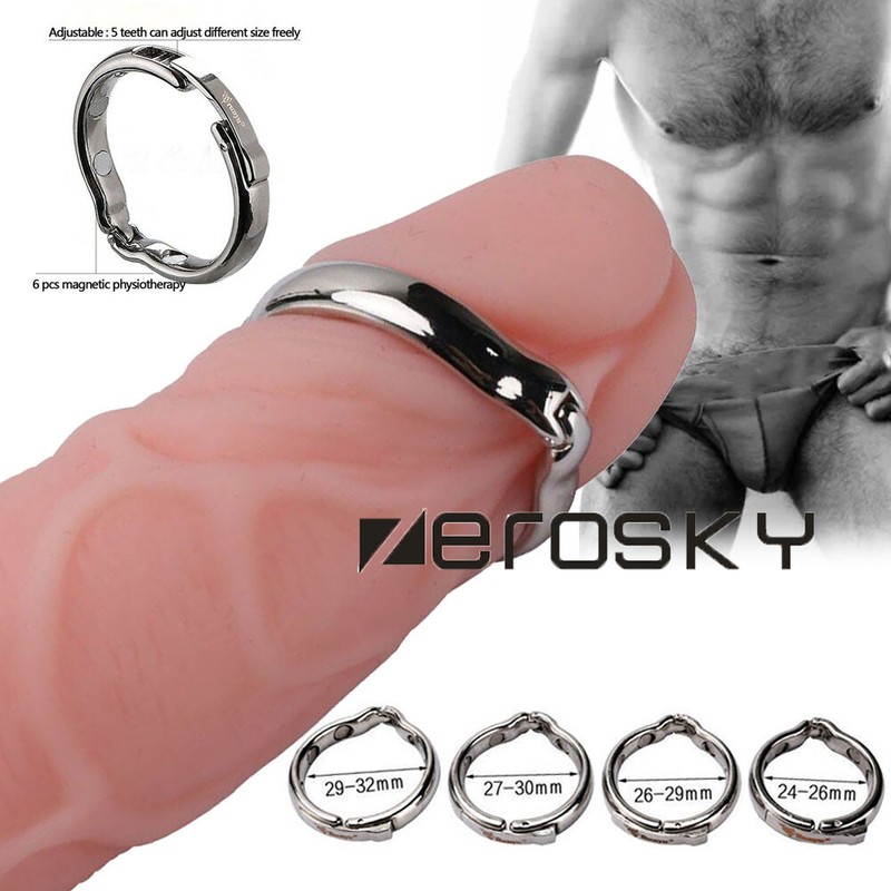 Stainless Metal Penis Ring Cock Ring Foreskin Correction Glans Ring Men Sex toy