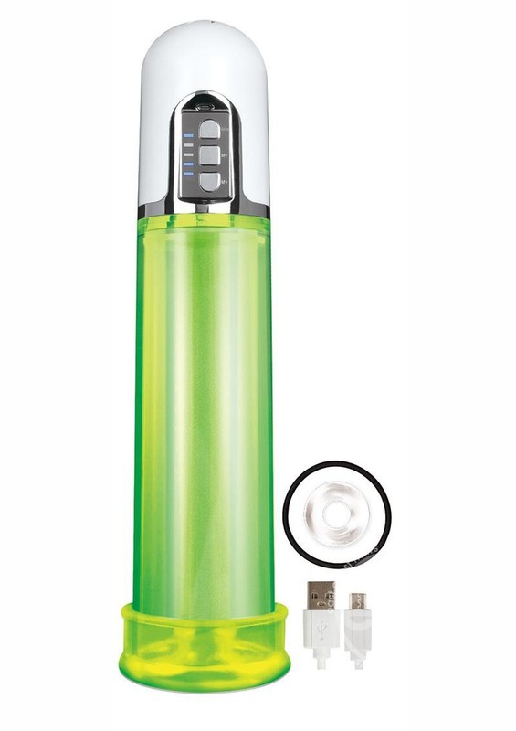 Rechargeable Electric Penis Suction Pump Enhancement w/ cock ring & Extra Gasket