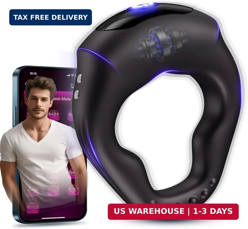 LUXONIA Vibrating Cock Ring Ergonomic Contour, 10 Vibrations Sex Toys for Men Si