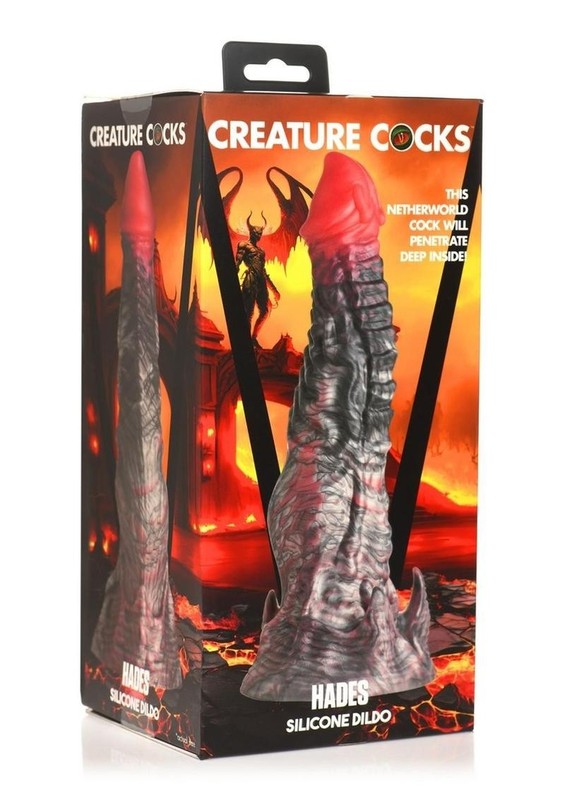Creature Cocks Hades Silicone Dildo – Medium – Black/Red
