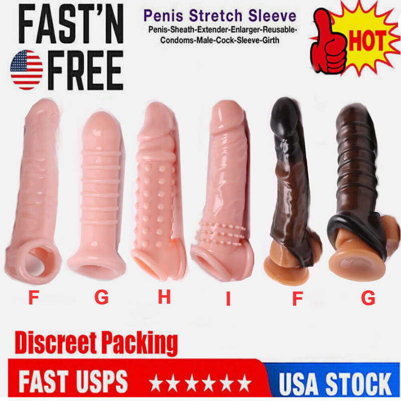 Penis Enlarger Sheath Male Penis Sleeve Girth Reusable Condoms-Extender-Enhancer gallery
