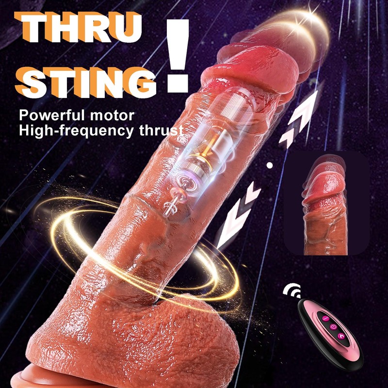 Huge Realistic Thick Big Thrusting Dildo Vibrator Heating G-psot Sex toys Women gallery
