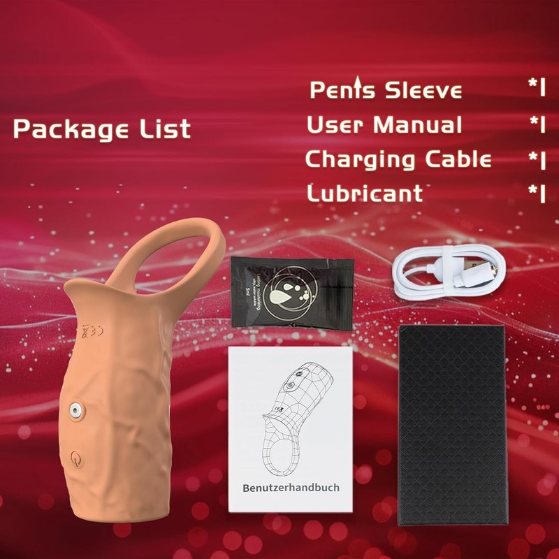 Vibrating Cock Male Penis Extension Sleeve Girth Ring Enhancer Enlarger Men Toy gallery