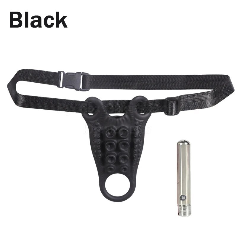 Friction Ring Soft Silicone Vibration Friction Lock Strapon Ring Wear Pants Toys